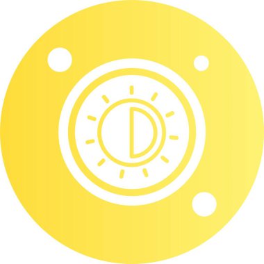 Night Light Button web simgesi, basit vektör illüstrasyonu