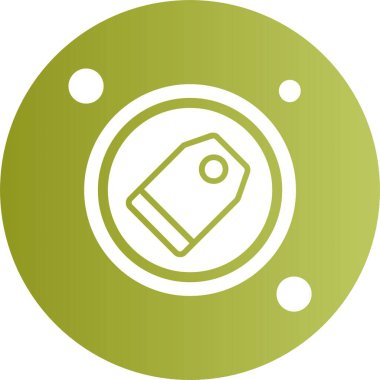 Etiket Düğmesi web simgesi, basit vektör illüstrasyonu