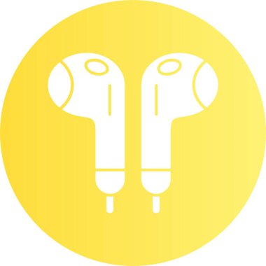 Kulaklık web simgesi, basit vektör illüstrasyonu