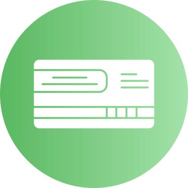 Kimlik kartı simgesi, vektör illüstrasyonu basit tasarım