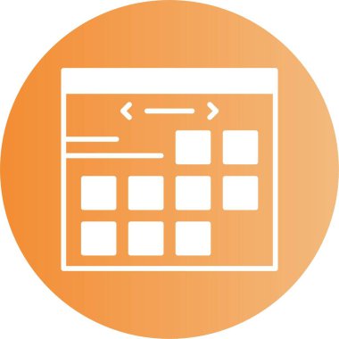 Takvim vektörü, simge, siluet. Masaüstü takvimi beyaz arkaplanda izole edildi. Takvim simgesi, logo, uygulama ve web sitesi için sembol tasarımı. Vektör illüstrasyonu.