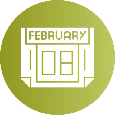  8 Şubat tarih simgesi vektör illüstrasyonu 