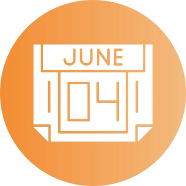 4 Haziran takvim tarih vektör çizelgesi 