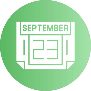 23 Eylül web simgesi, basit vektör illüstrasyonu