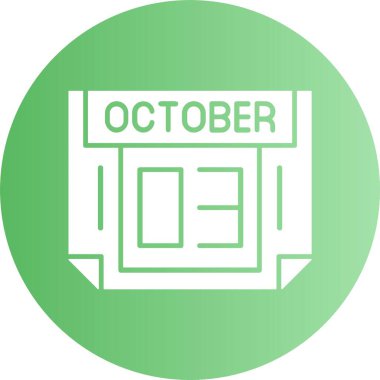 3 Ekim web simgesi, basit vektör illüstrasyonu 