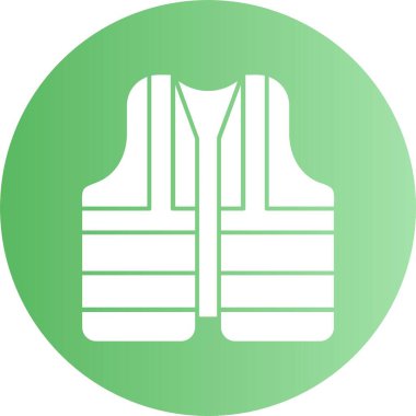 Güvenli yelek yassı vektör simgesi arzusu 