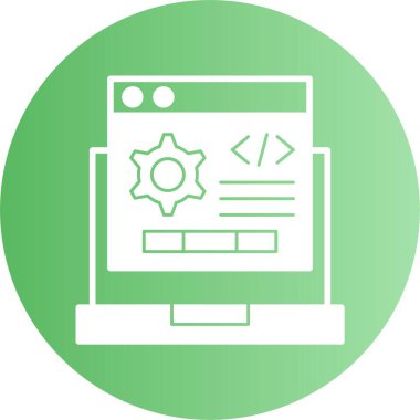 Kod Ayarlama simgesi, vektör illüstrasyonu 