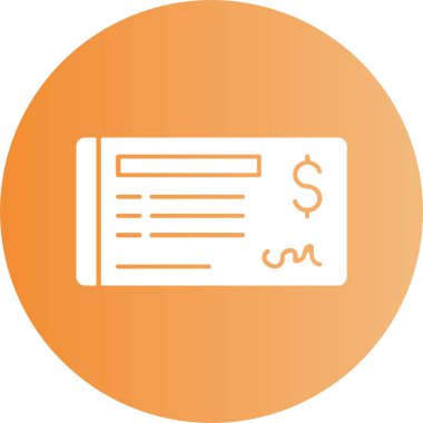 Maaş çeki. Web simgesi vektör illüstrasyonu                            