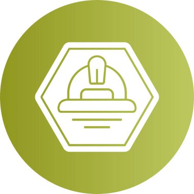 İnşaat mühendisi simgesi, vektör illüstrasyonu