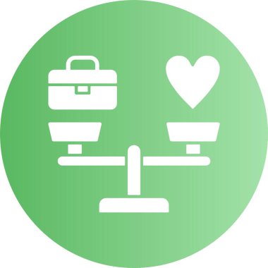 İş-Yaşam Dengesi ikon vektör illüstrasyon tasarımı