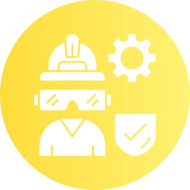 İnşaat mühendisi simgesi, vektör illüstrasyonu