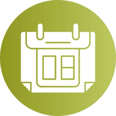 Takvim vektörü, simge, siluet. Masaüstü takvimi beyaz arkaplanda izole edildi. Takvim simgesi, logo, uygulama ve web sitesi için sembol tasarımı. Vektör illüstrasyonu.