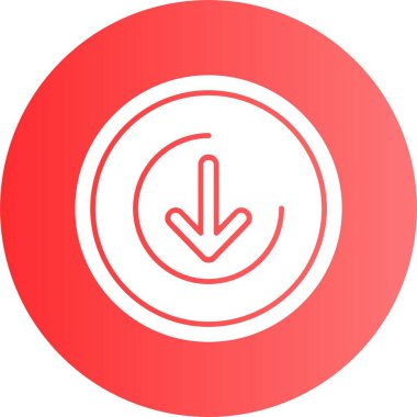 İndirme, web basit illüstrasyon simgesi