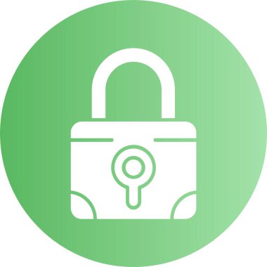 Kilit. Web simgesi basit illüstrasyon