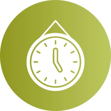 Saat web simgesi, vektör illüstrasyonu