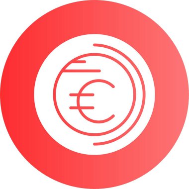 Euro Simgesi veya Logosu, İzole İşaret veya Sembol, Vektör İllüstrasyonu