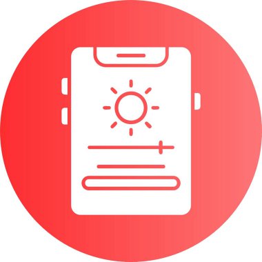 Uyarlamalı parlaklık, web basit illüstrasyon simgesi