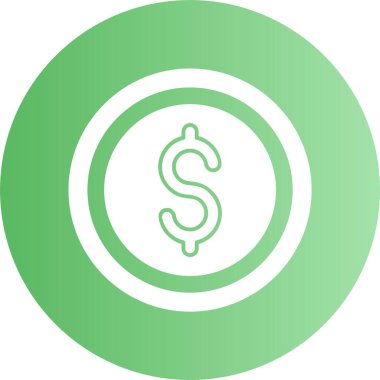 ABD Doları işaret simgesi vektör illüstrasyonu