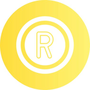 Güney Afrika Rand web simgesi vektör illüstrasyonu