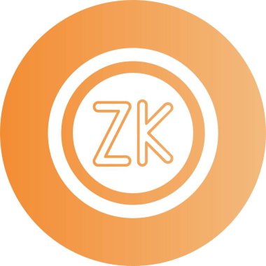 Zambiya Kwacha web simgesi vektör illüstrasyonu