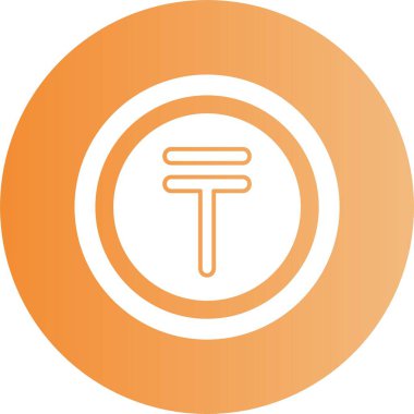 Kazakistan Tenge vektör illüstrasyon simgesi