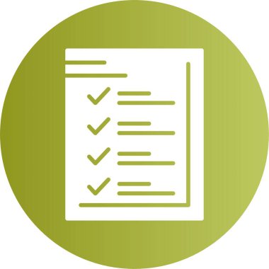 Kontrol listesi. Web simgesi basit tasarım 