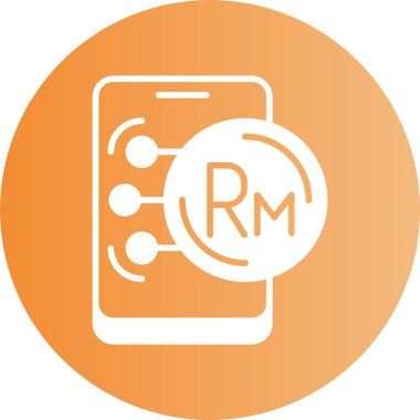 Malezya Ringgit web simgesi vektör illüstrasyonu