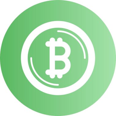 Bitcoin simgesi, düz vektör tasarımı
