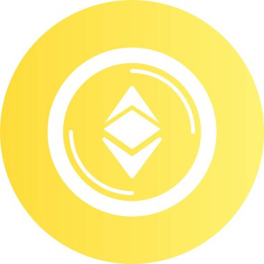 ethereum. Web simgesi basit illüstrasyon