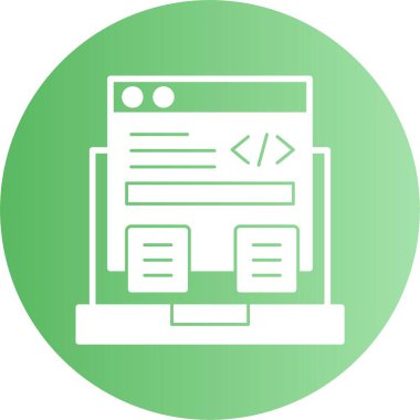 Kod Çerçeve, web basit illüstrasyon simgesi