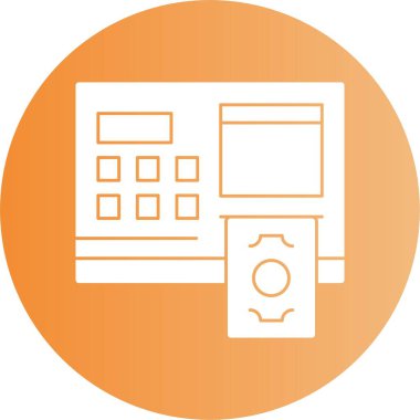 Vektör hesap makinesi web simgesi