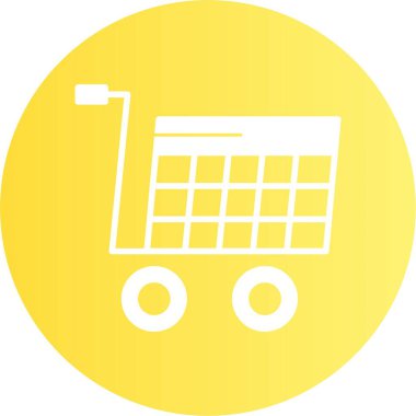 Sepet simgesi, vektör illüstrasyonu basit tasarım