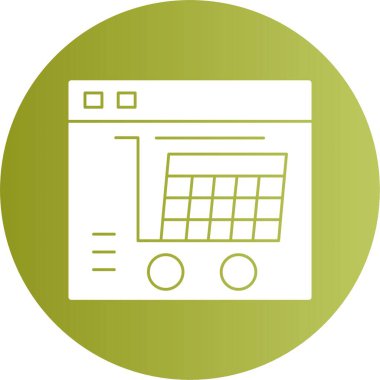 İllüstrasyon vektörünün e-ticaret web simgesi