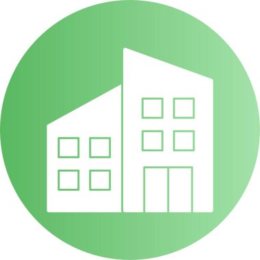 Bina ofisi. Web simgesi basit illüstrasyon