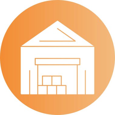 Depo, web basit illüstrasyon simgesi