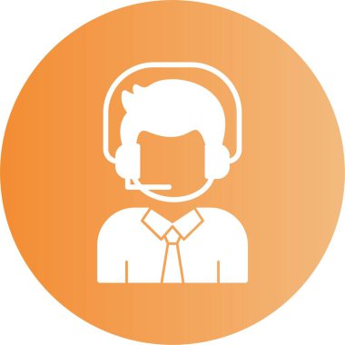 Beyaz Arkaplan ile Yardım Masası Simgesi