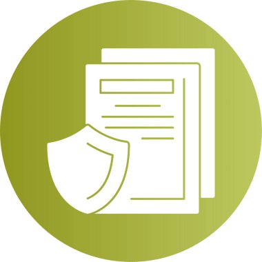 Belge koruması, web basit illüstrasyon simgesi