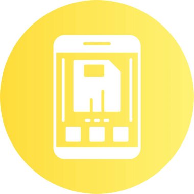 Modern akıllı telefon simgesi, vektör illüstrasyonu basit tasarım