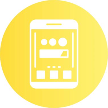 Modern akıllı telefon simgesi, vektör illüstrasyonu basit tasarım