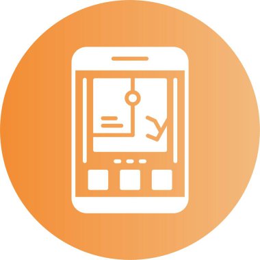 Modern akıllı telefon simgesi, vektör illüstrasyonu basit tasarım