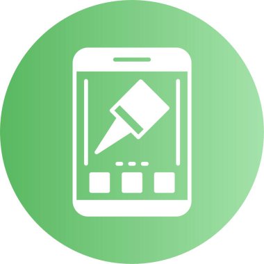 Modern akıllı telefon simgesi, vektör illüstrasyonu basit tasarım