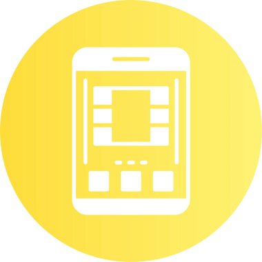 Modern akıllı telefon simgesi, vektör illüstrasyonu basit tasarım