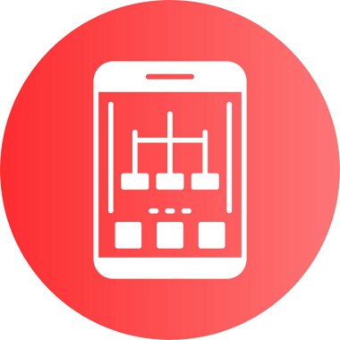 Modern akıllı telefon simgesi, vektör illüstrasyonu basit tasarım