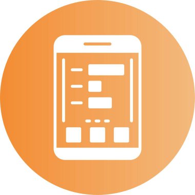 akıllı telefon simgesi, vektör illüstrasyonu basit tasarım