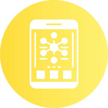 akıllı telefon simgesi, vektör illüstrasyonu basit tasarım