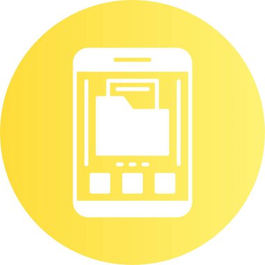 Cep telefonu simgesi üzerindeki dizin, vektör illüstrasyonu