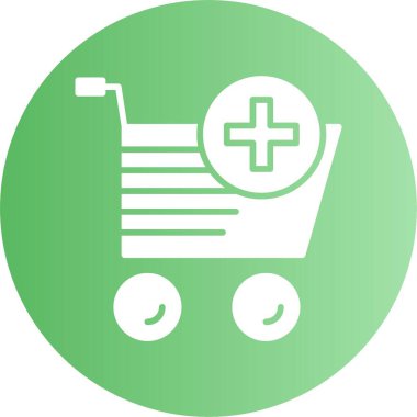 Sepet simgesi, vektör illüstrasyonu basit tasarım