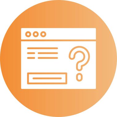 SSS web simgesi, basit vektör illüstrasyonu