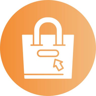 Buy Now, alışveriş poşeti simgesi, vektör illüstrasyonu 