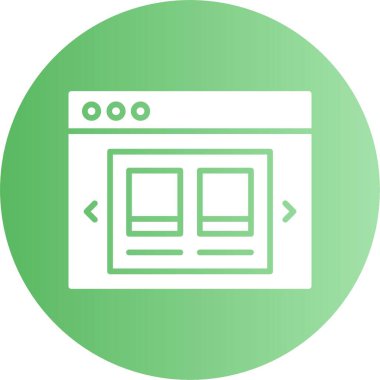 Web tasarımı Ürün simgesi, vektör illüstrasyonu